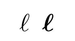 Creating curvy symbol for letter l